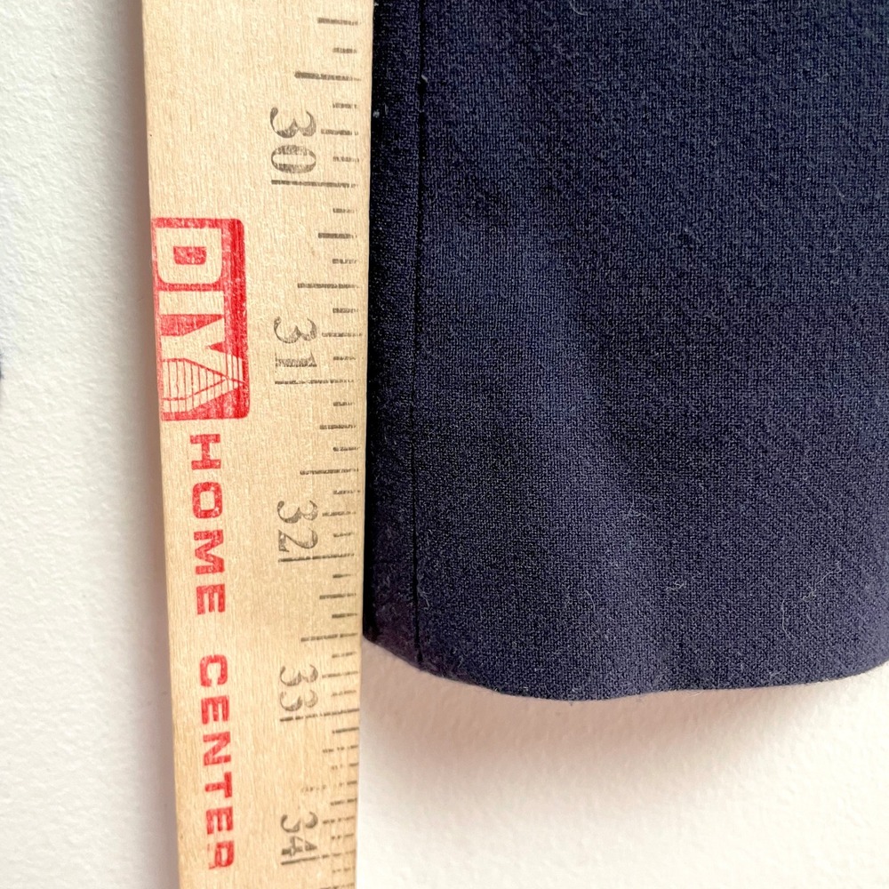 Express Flare Sailor Pants Sz 8 Navy Blue Brass Button High Rise Trousers - Picture 7 of 7